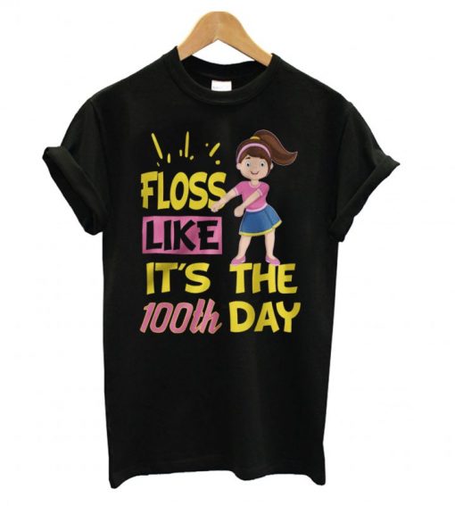 100 Days Of School Girl Floss Dance T shirt IGS
