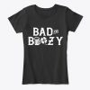 Bad and Boozy Lucky Green Shamrock Womens T-Shirt IGS