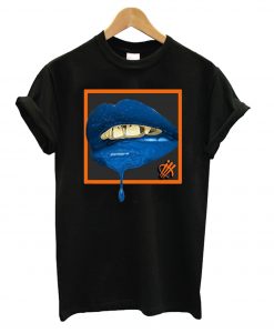 Blue Lips Black T shirt IGS