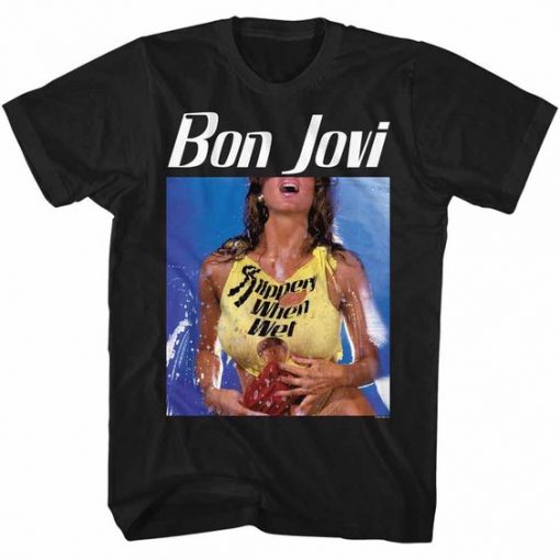 Bon Jovi Tall Slippery When Wet Album T-shirt RE23