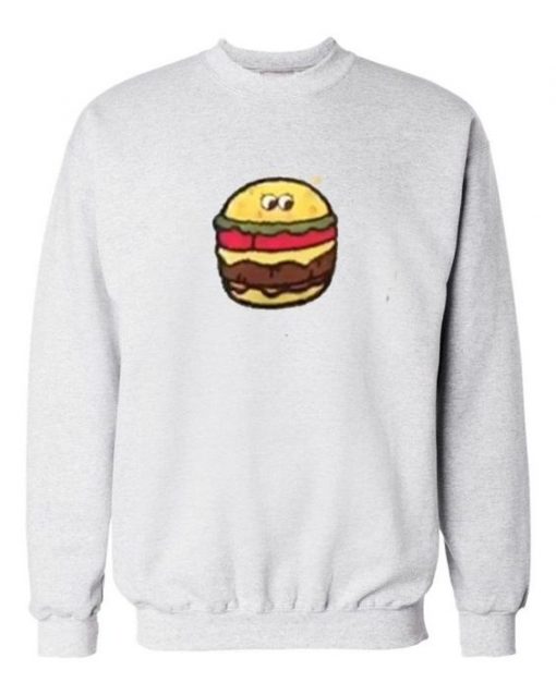 Burger Grey white Sweatshirt RE23