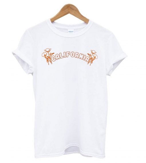 California Poppy White T shirt IGS