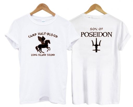 Camp Half Blood Son of Poseidon White T shirt IGS