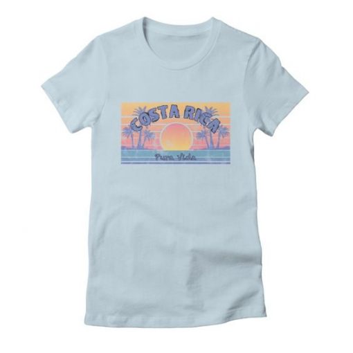 Costa Rica Pura Vida Vintage Sunset T-shirt