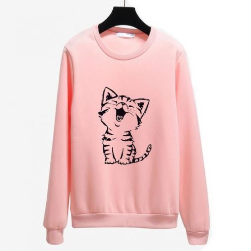 Cute Happy Cat Sweatshirt RE23