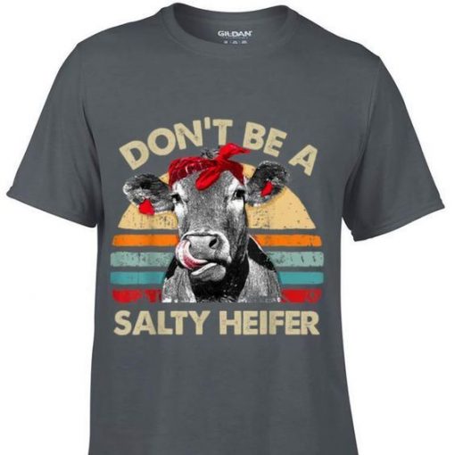 Don't Be A Salty Heifer cows t shirt RE23