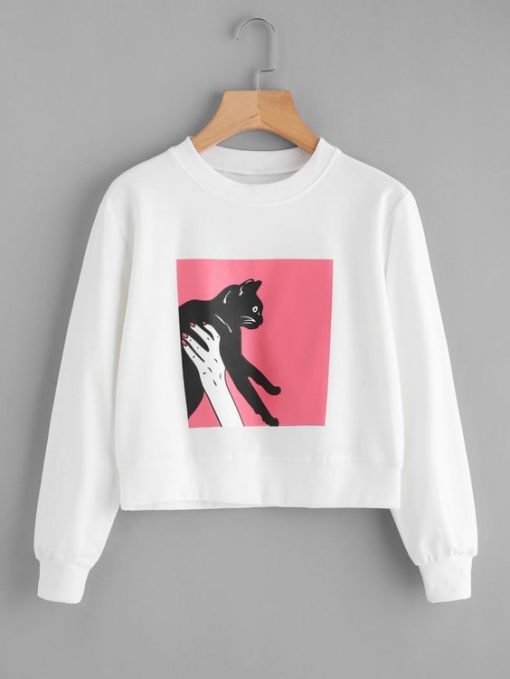 Figure Cat Sweatshirt RE23