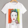 Figure Print Paint Art T-shirt RE23