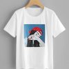 Figure Print Women Red Hat T-Shirt RE23