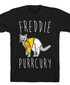 Freddie Purrcury Cat Parody T-shirt RE23