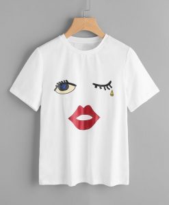 Funny Facing eye T-shirt RE23