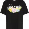 Koché Flower Logo Print T-Shirt RE23