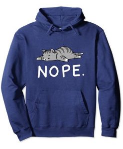 Lazy Day Procrastinate Grumpy Tired Cute Funny Cat Hoodie RE23