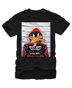Looney Tunes Classic Daffy Duck Mug Shot T Shirt RE23