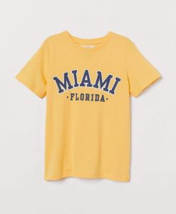 Miami T-shirt with Printed Design RE23