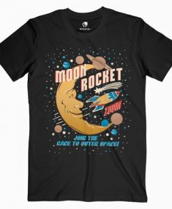 Moon Rocket Vintage T Shirt RE23