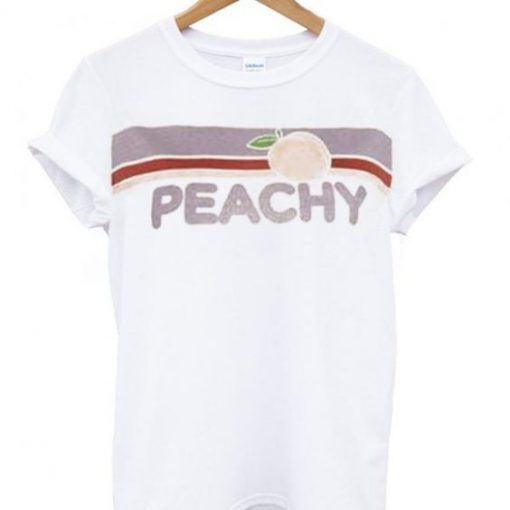 Peachy Strips t-shirt RE23