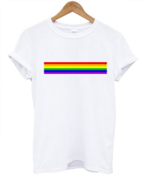 Rainbow line t-shirt RE23