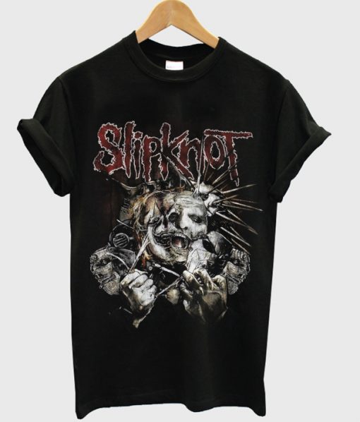 SLIPKNOT RIPPED MASKS T-SHIRT RE23