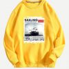 Sailing Print Sweatshirt RE23