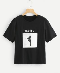 See You Graphic Print T-shirt RE23