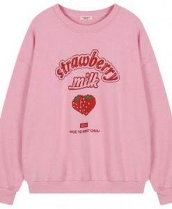Strawberry Milk sweatshirt RE23