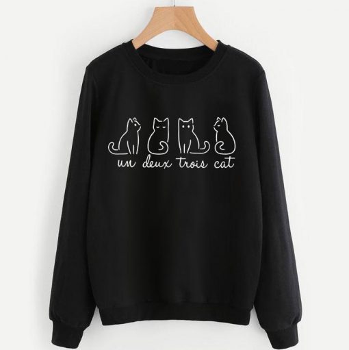 UN DEUX TROIS CAT SWEATSHIRT RE23