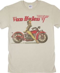 Van Halen Biker Pin Up T-Shirt RE23