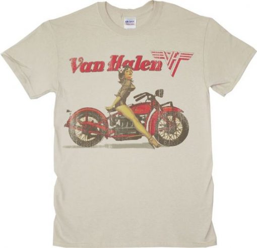 Van Halen Biker Pin Up T-Shirt RE23