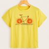 bicycle Orange Tshirt RE23