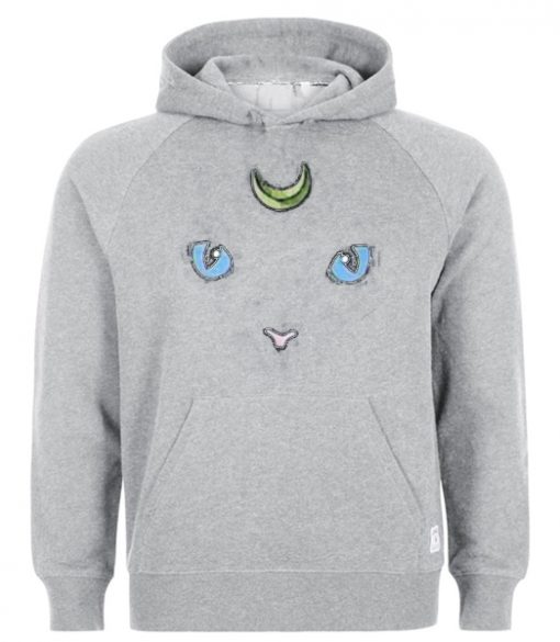 cat face and moon hoodie IGS