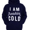 i am freaking cold hoodie IGS