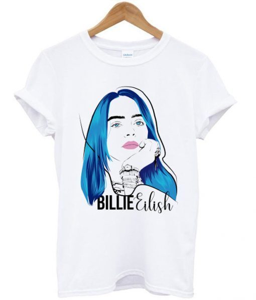 Billie Eilish Blue Hair T-shirt RE23