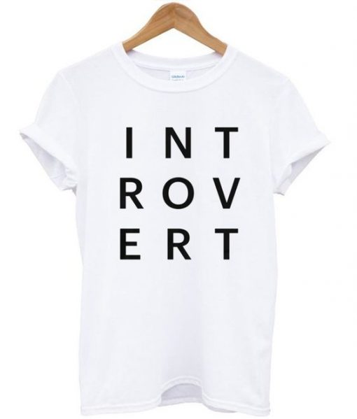 Introvert Typography T-shirt RE23