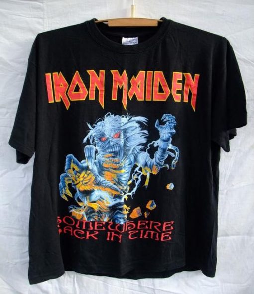 Iron Maiden Somewhere Back In Time tour 2008 T-shirt RE23