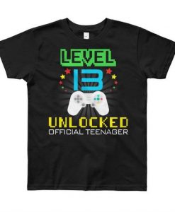 Level 13 Unlocked Official Teenager T-Shirt ZX03
