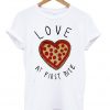 Love At First Bite Pizza T-Shirt ZX03