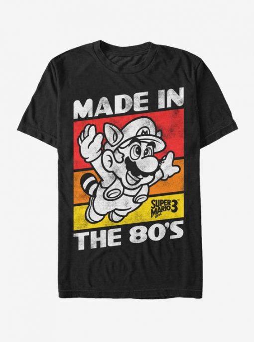 Nintendo Raccoon Mario Made in the 80's T-Shirt ZX03