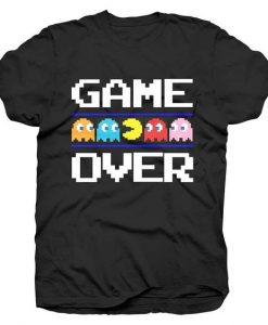 Pac-Man Game Over Black T-Shirt ZX03