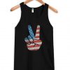 Patriotic Peace Sign USA Tanktop RE23