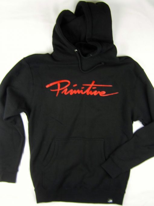 Primitive Red Text hoodie RE23