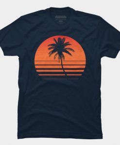 Sunset Palm Tree T-Shirt RE23