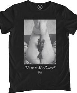 Where Is My Pussy Boom Bap Black Cat T-Shirt ZX03