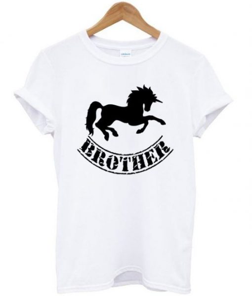 unicorn brother t-shirt ZX03