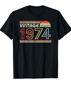 1974 Vintage Birthday T-shirt RE23