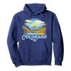 Colorado Maroon Bells Retro Mountains Pullover Hoodie ZX03