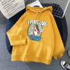 Cute cartoon funny witch yellow hoodie ZX03