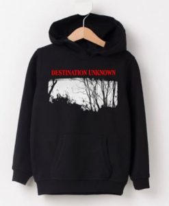 Destination unknown black hoodie ZX03