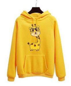 Girrafe Yellow Hoodie RE23