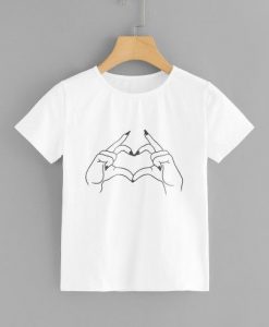 Graphic Print Love T-Shirt REW